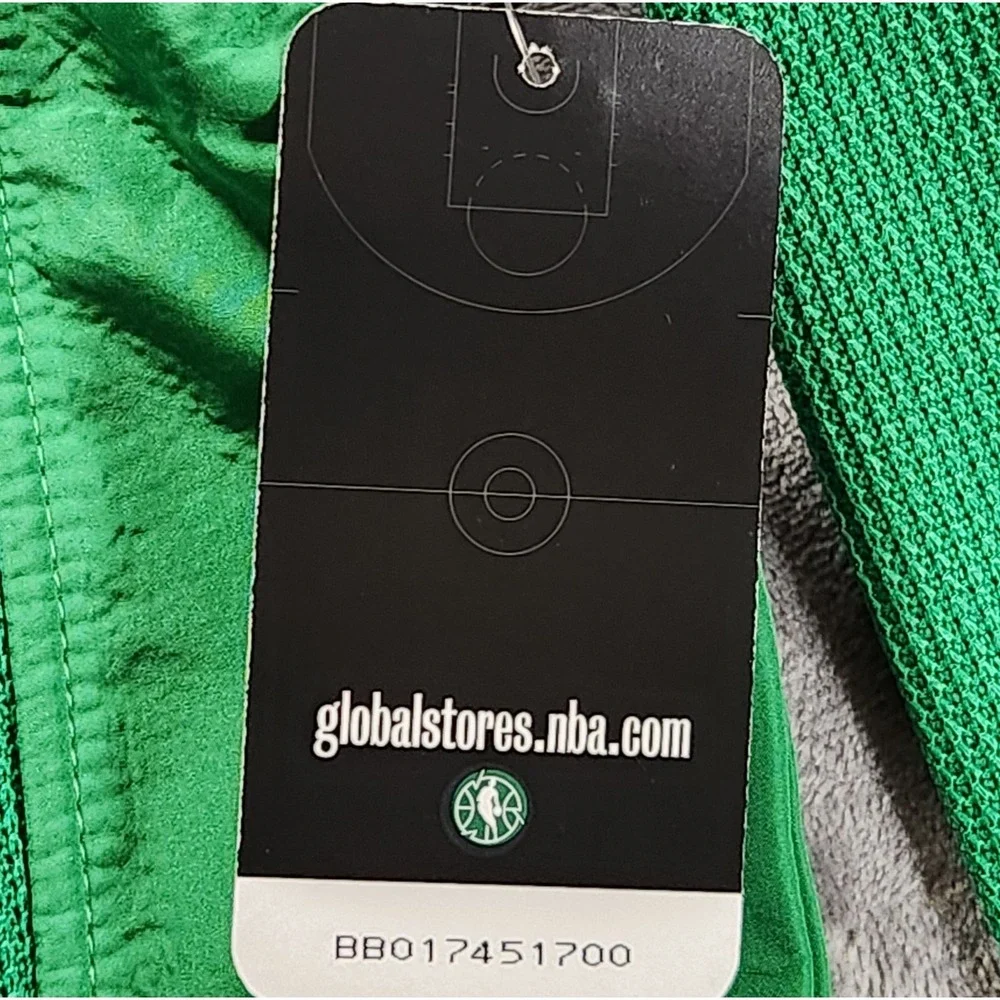 Boston Celtics Jacket Mens Medium Green 1/4 Zip Pullover Textured NBA Ultra Game